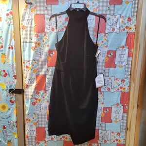 NWT BETSY ADAM ASYMMETRICAL-HEM BODYCON DRESS